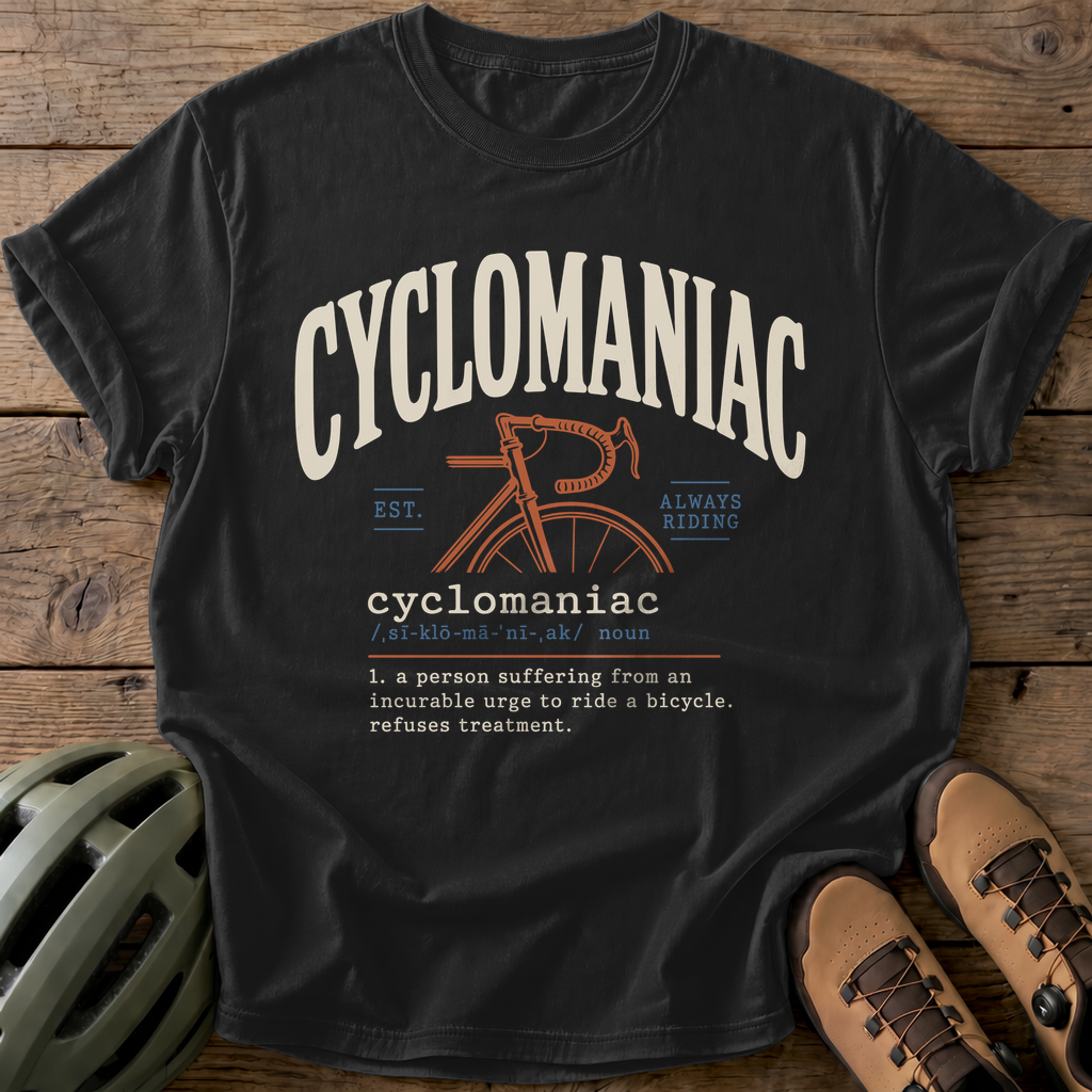 Cyclomaniac Tee — black