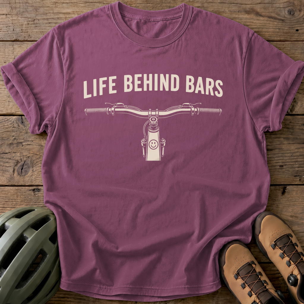 Behind Bars Tee — berry