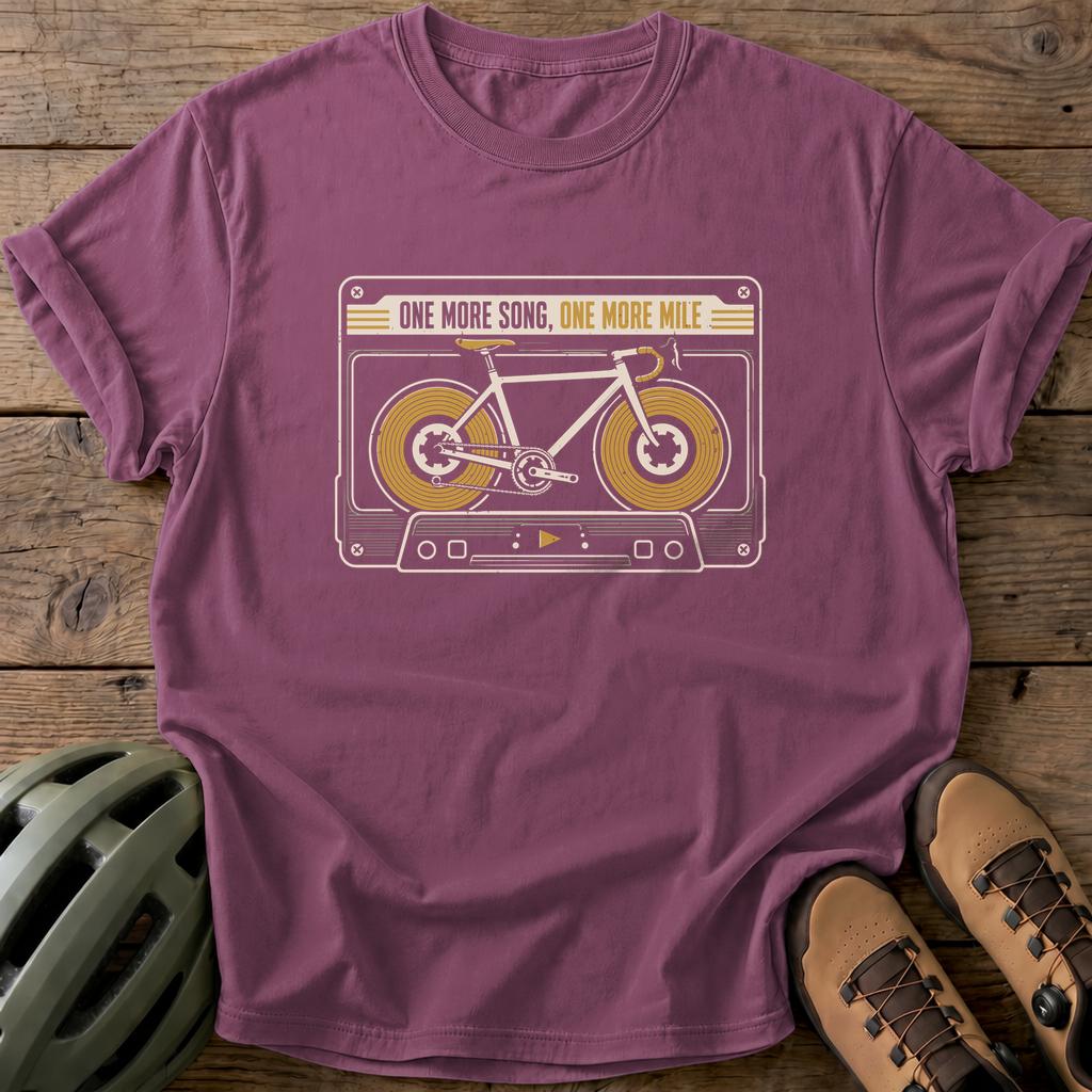 One More Mile Tee — berry