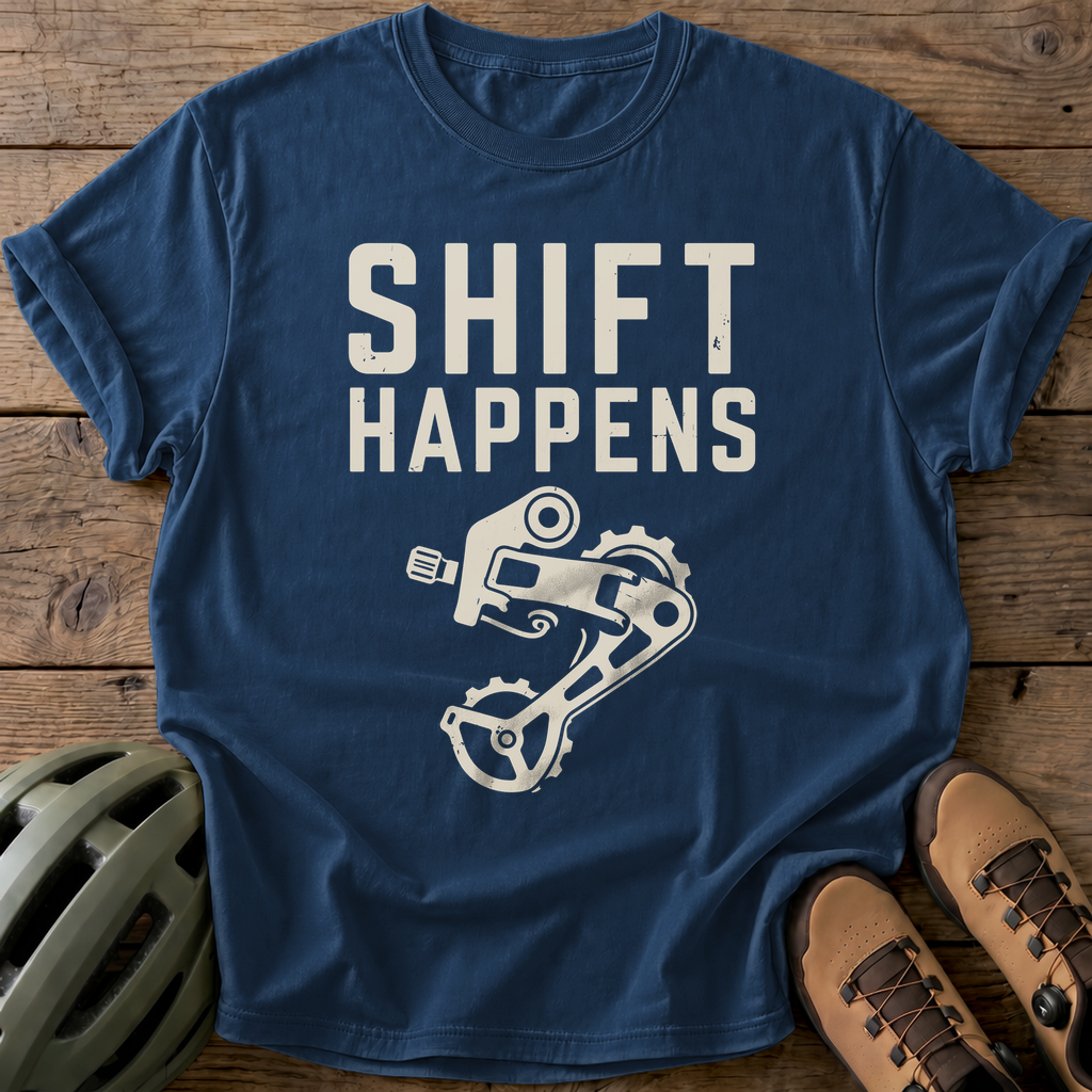 Shift Happens Tee — navy