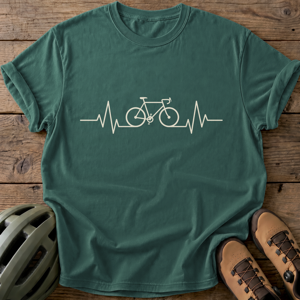 Heartbeat Bike Tee — blue-spruce