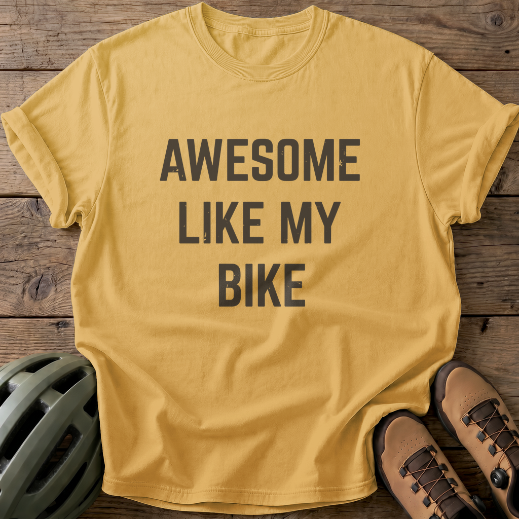 Awesome Bike Tee — mustard