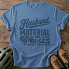 Husband Material Bike Tee — blue-jean