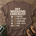 Weekend Checklist Tee — espresso