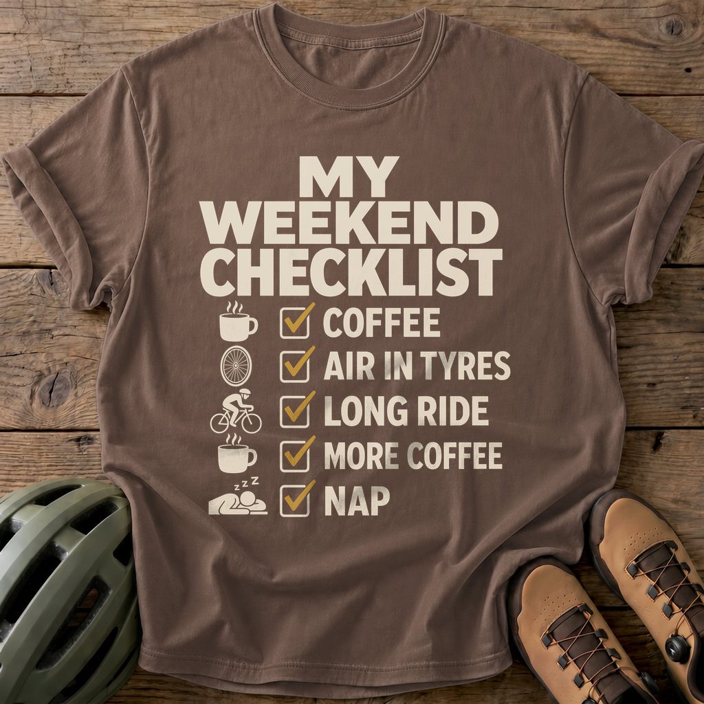 Weekend Checklist Tee — espresso