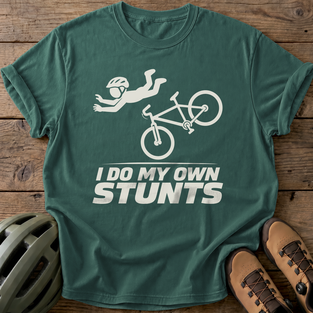 Own Stunts Tee — blue-spruce