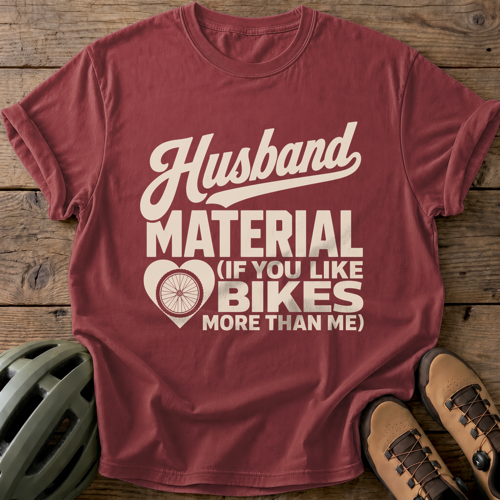 Husband Material Bike Tee — brick