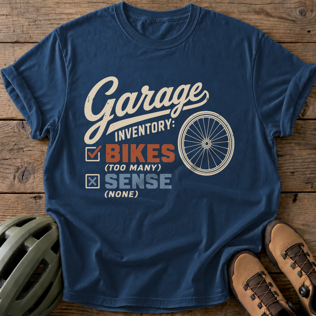 Garage Inventory Bikes Tee — navy