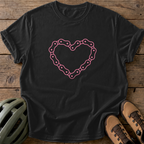Chain Heart Tee — black