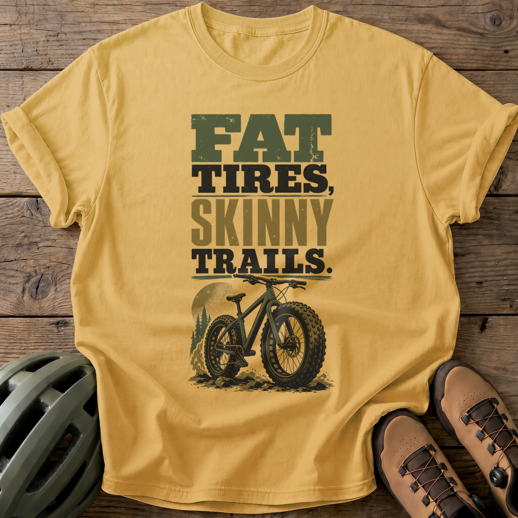 Fat Tires Tee — mustard
