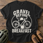Gravel Before Breakfast Tee — black