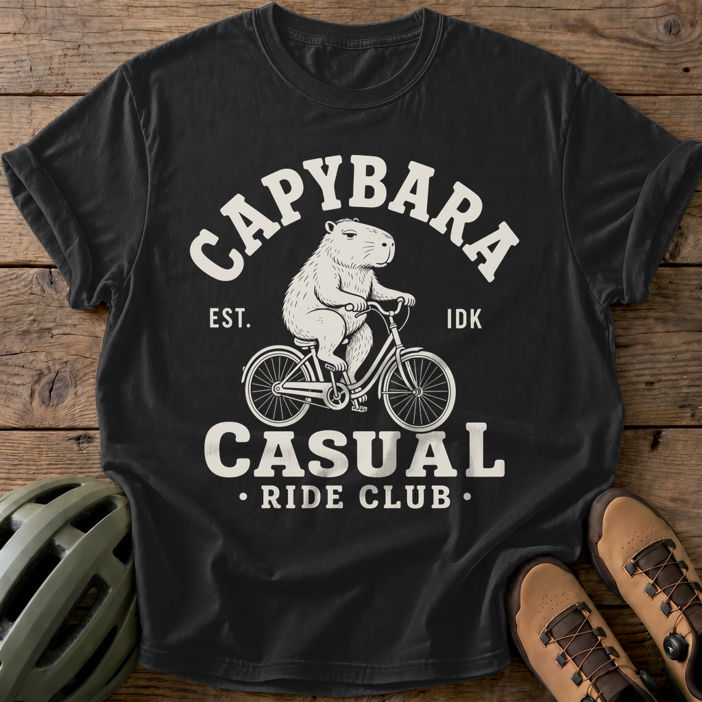 Capybara Casual Tee — black