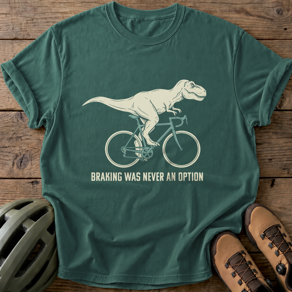 No Brakes Dino Tee — blue-spruce