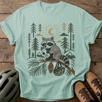 Raccoon Cyclist Tee — bay