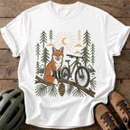 Fox And Bike Adventure Tee — white