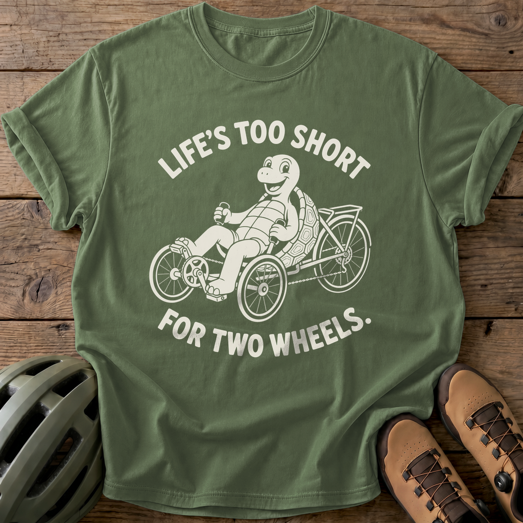 Two Wheels Tee — moss