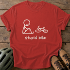 Stupid Bike Tee — red