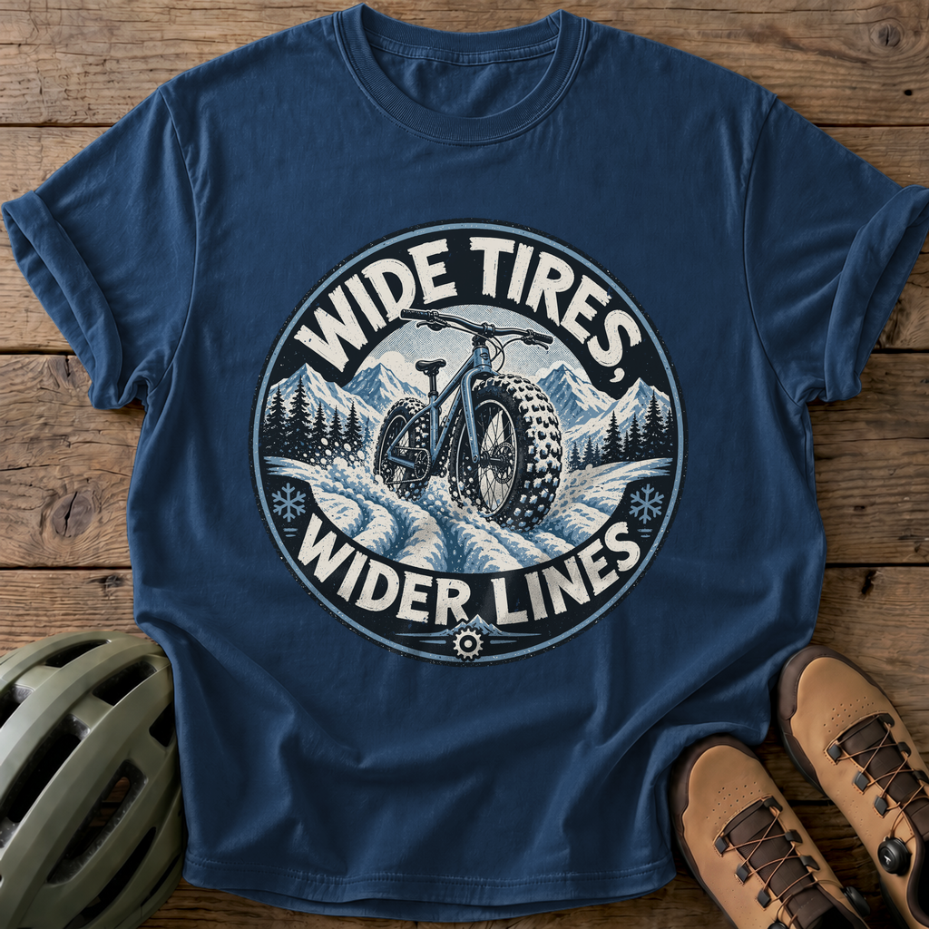 Wide Tires Tee — navy