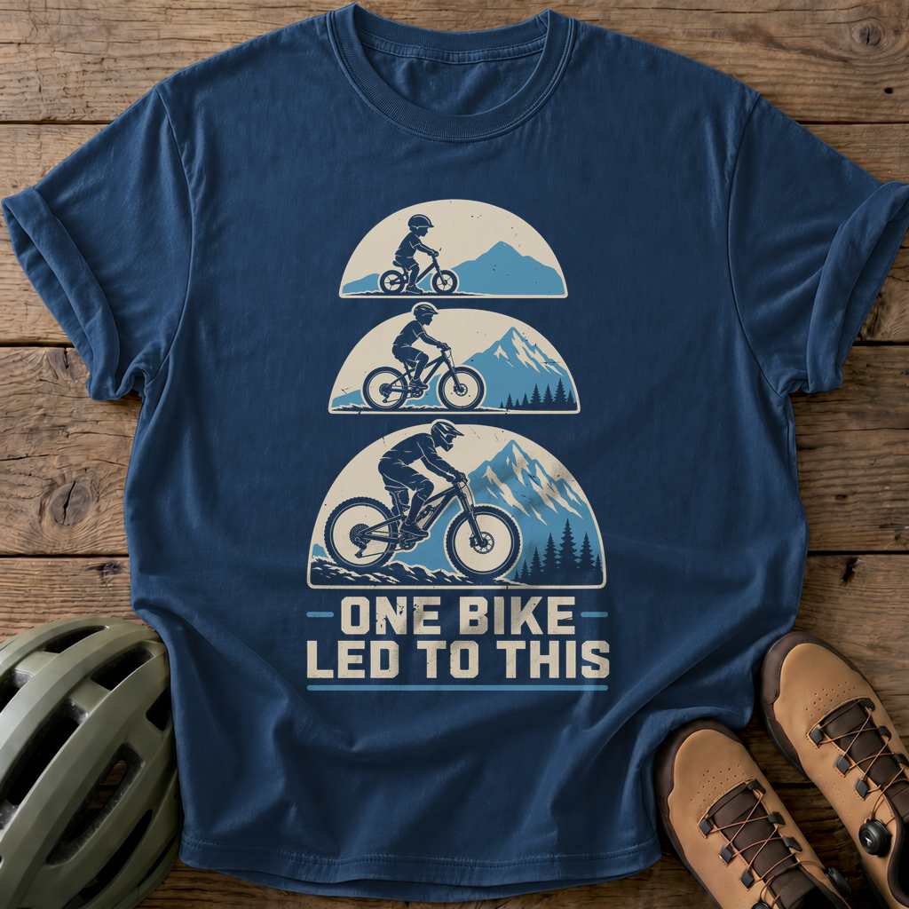 One Bike Led To This Tee — navy