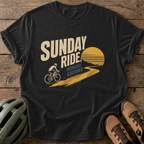 Sunday Ride Monday Excuses Tee — black