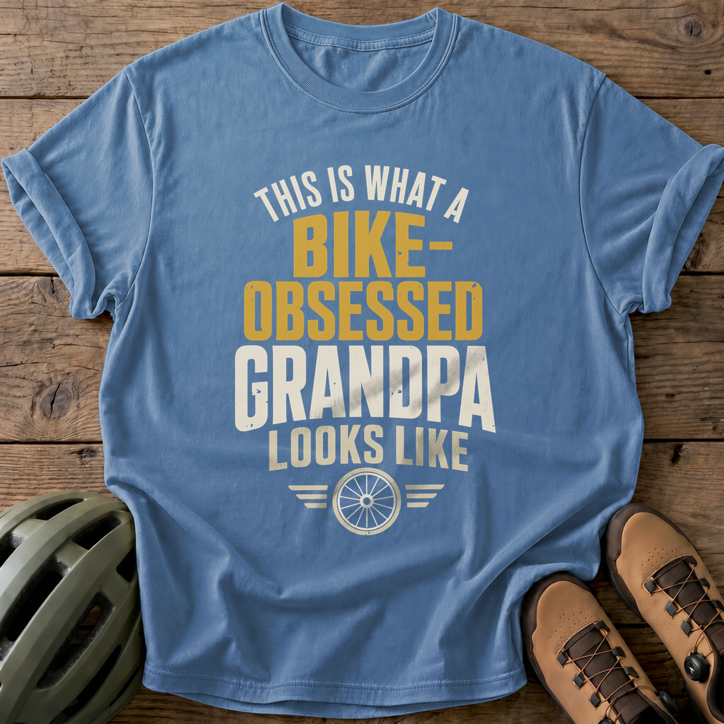 Bike-Obsessed Grandpa Tee — blue-jean