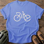 Bike Minimal Tee — flo-blue