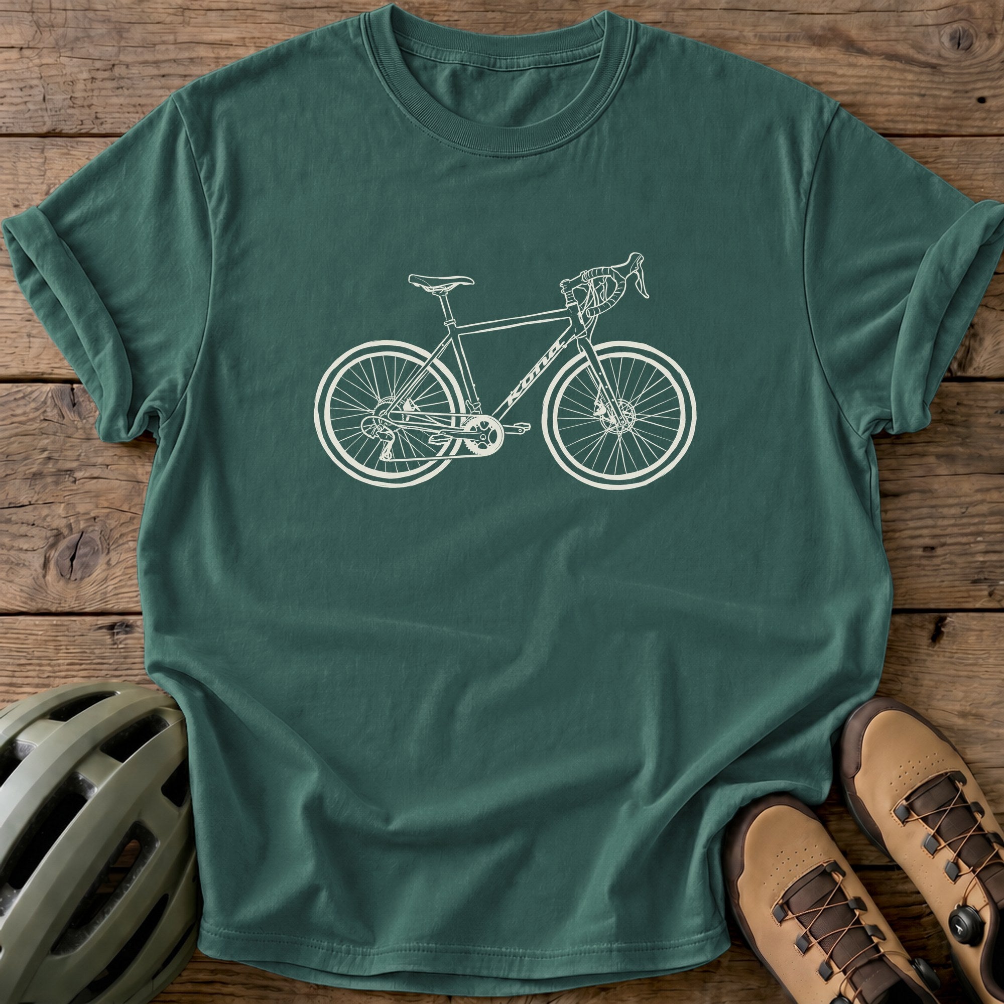 Custom Bike Tee — Blue Spruce