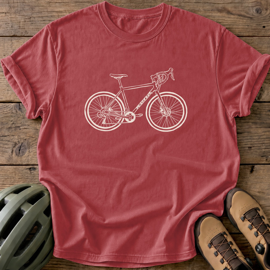 Custom Bike Tee — Crimson