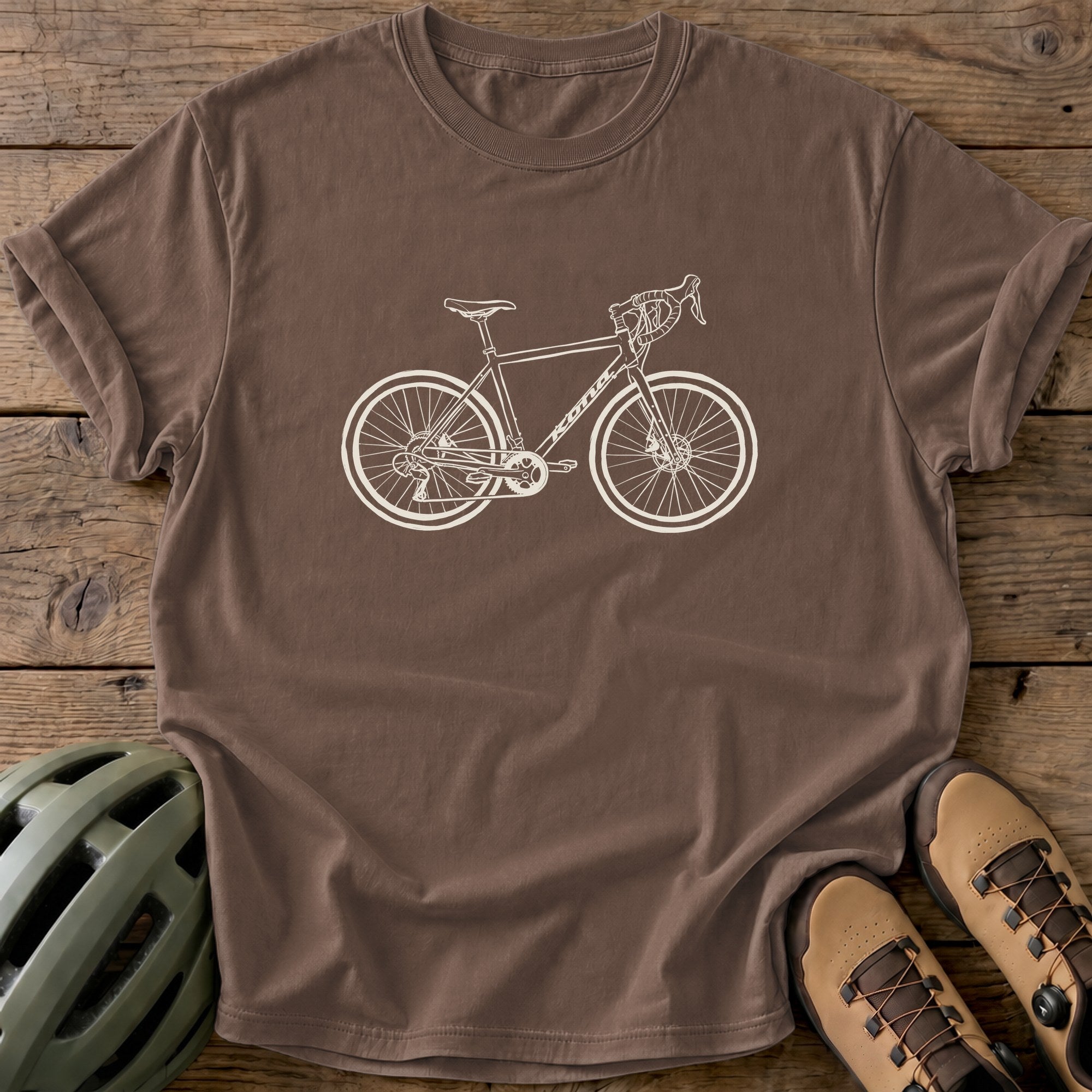 Custom Bike Tee — Espresso