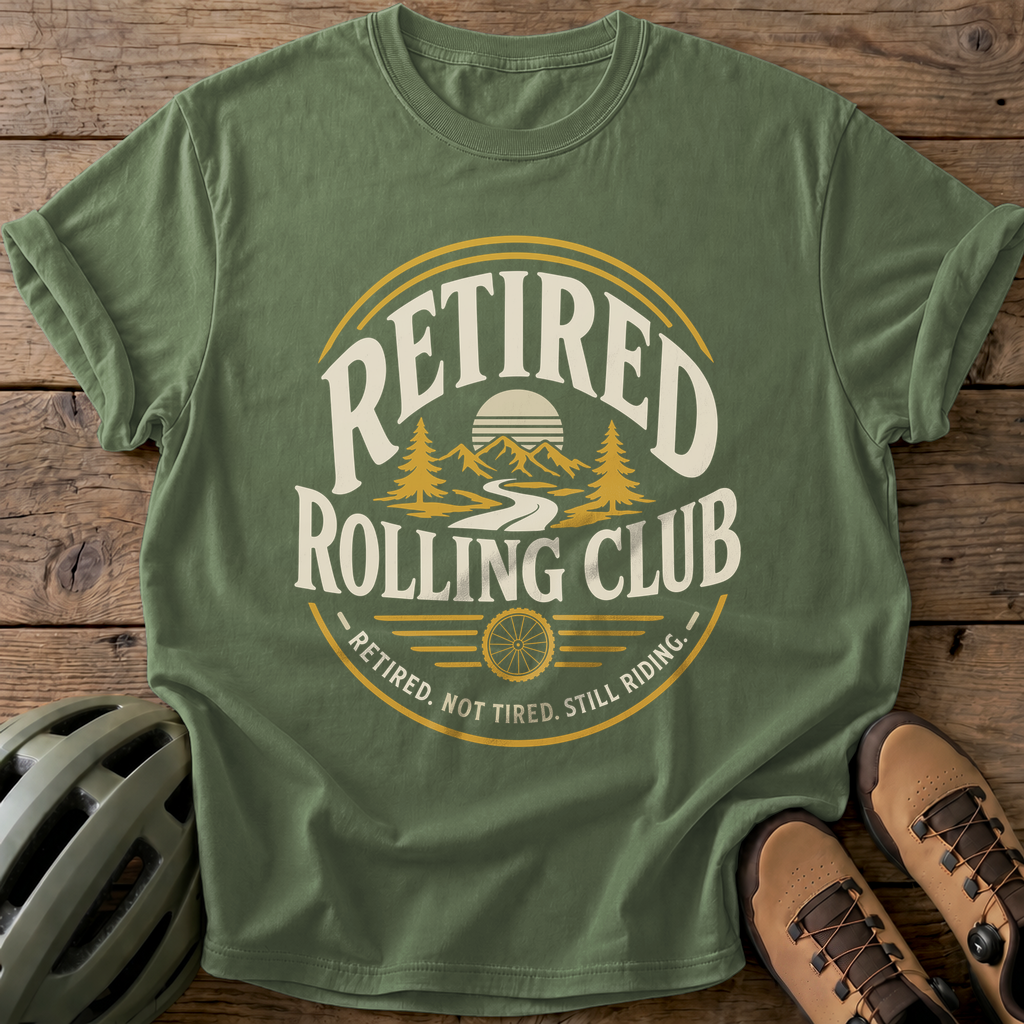 Retired Rolling Club Tee — moss