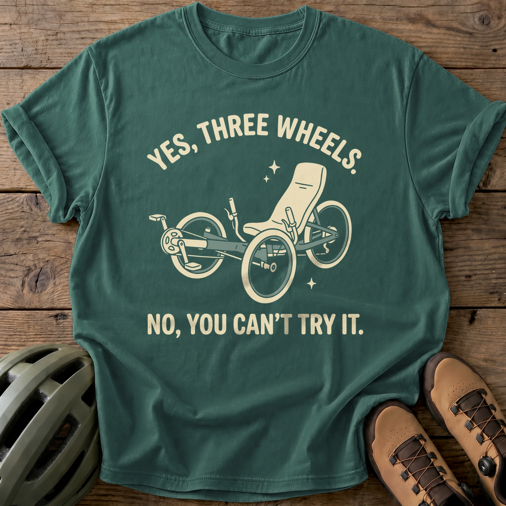 Three Wheels Only Tee — blue-spruce