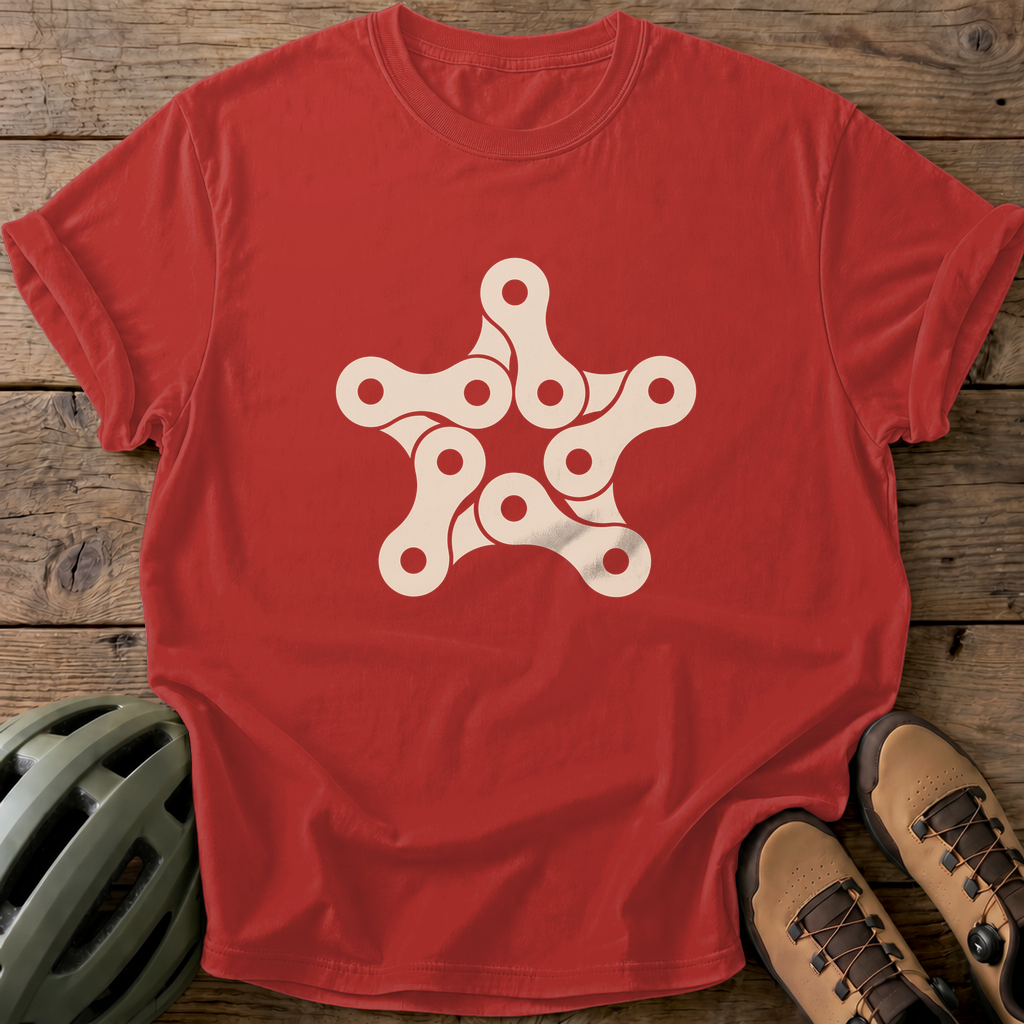 Chain Star Tee — red