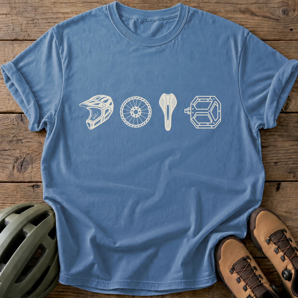 Cyclist Essentials Tee — blue-jean