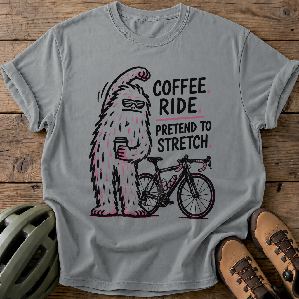 Coffee Ride Stretch Tee — grey