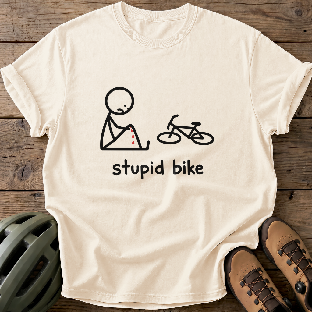 Stupid Bike Tee — ivory