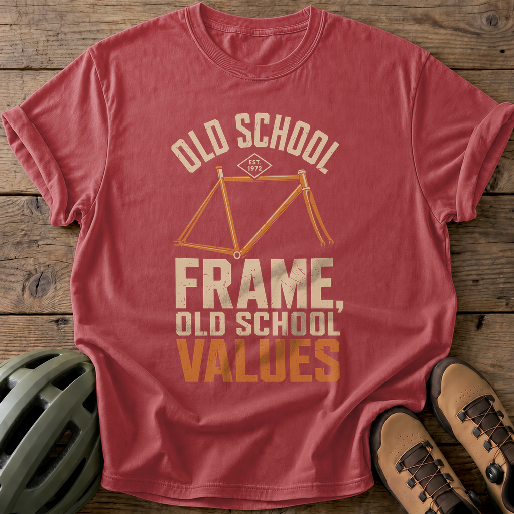 Old School Frame Tee — crimson