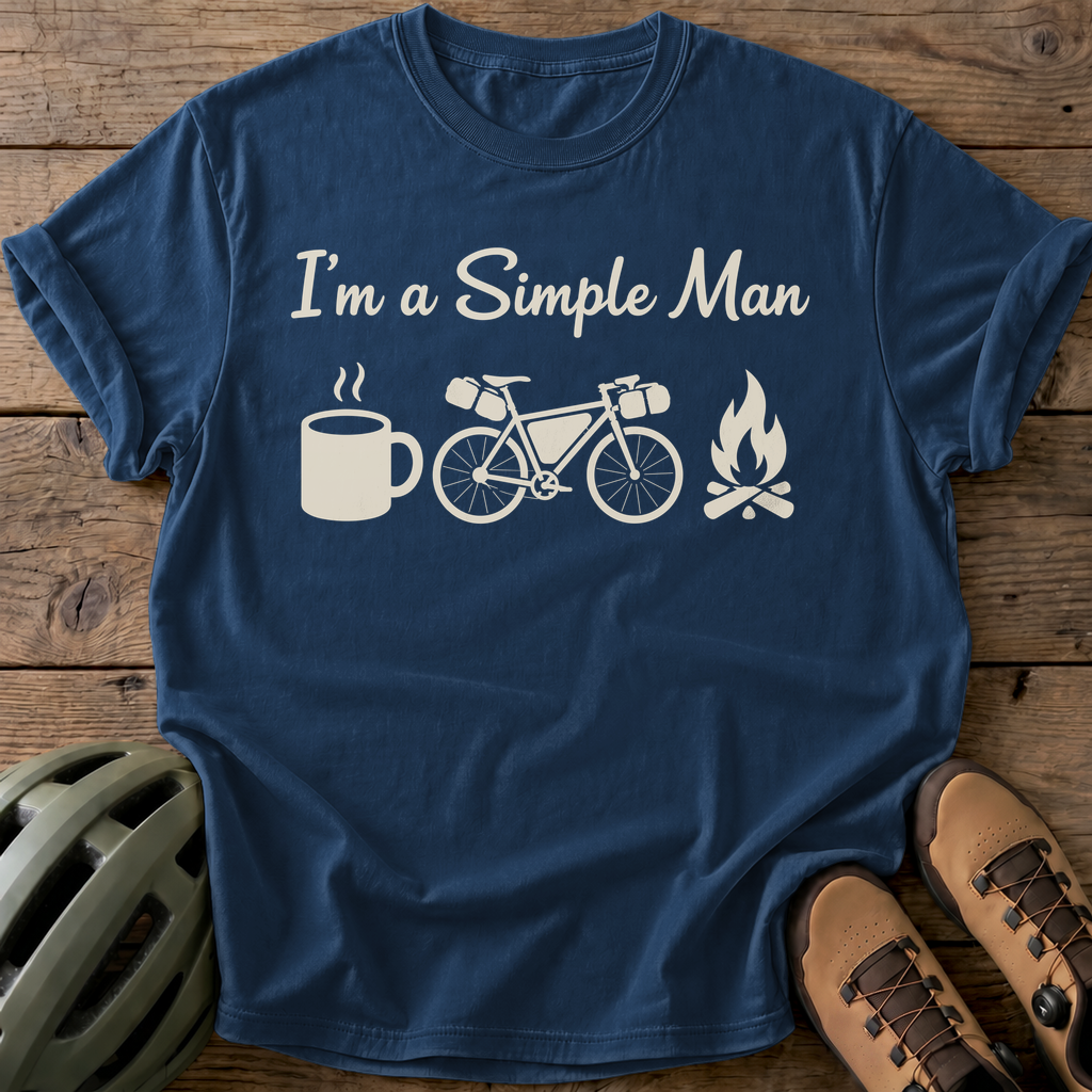 Simple Man Cycling Tee — navy