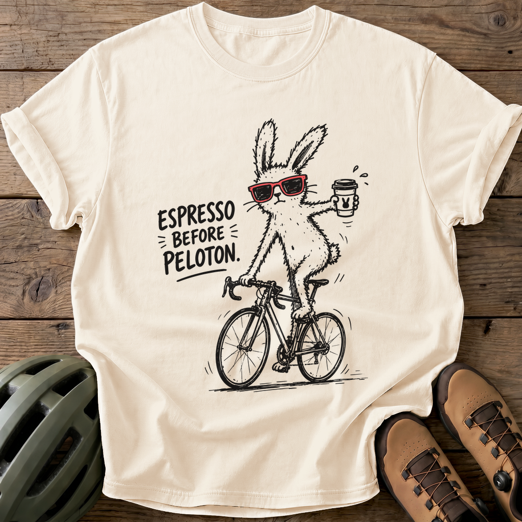 Espresso Peloton Tee — ivory