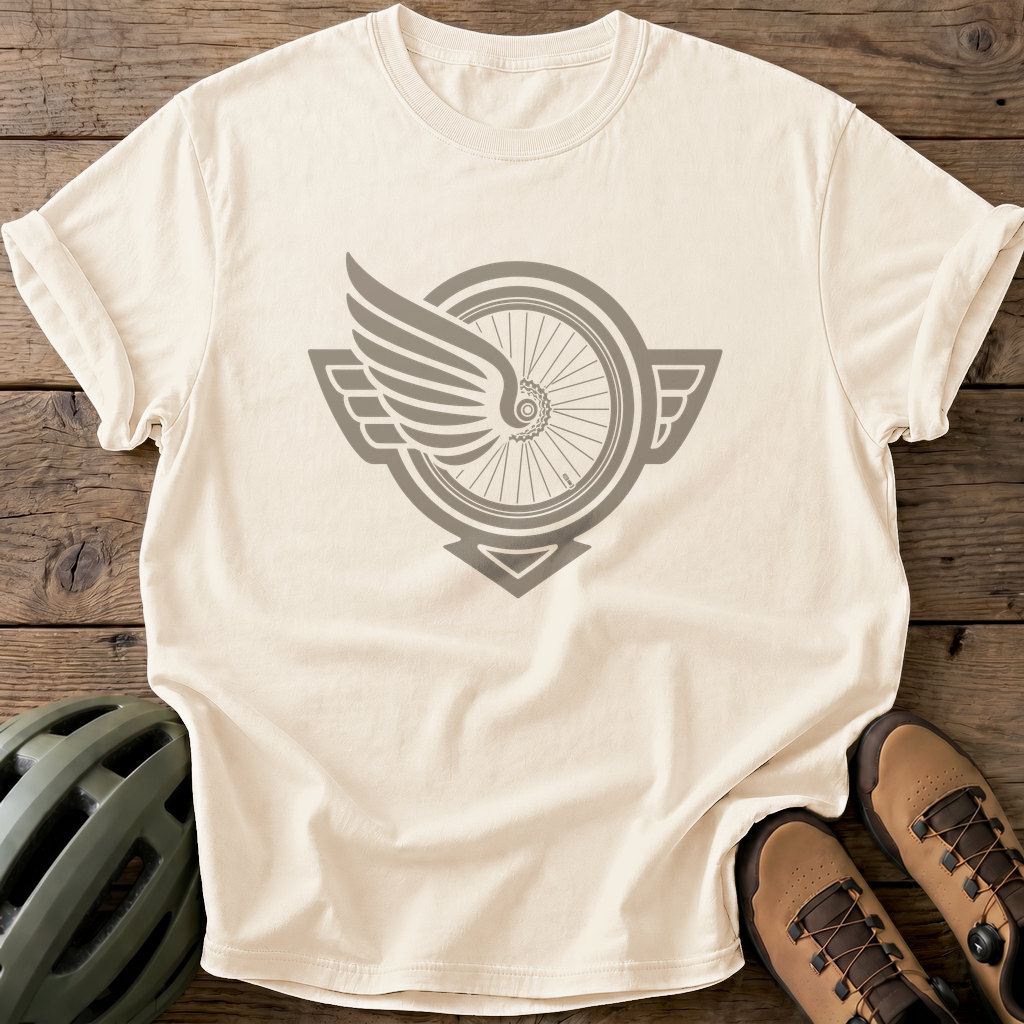 Winged Wheel Tee — ivory