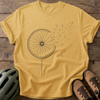 Wheel Whimsy Tee — mustard