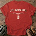 Behind Bars Tee — red