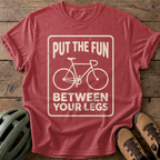 Fun Between Legs Tee — crimson