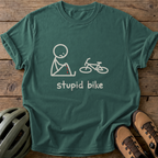 Stupid Bike Tee — blue-spruce