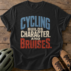 Cycling Builds Character Tee — black