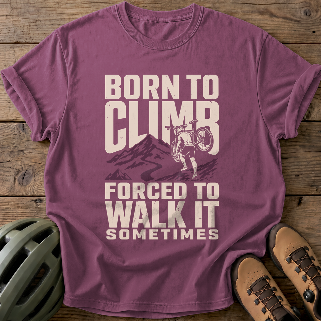 Born To Climb Tee — berry