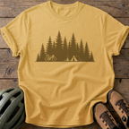 Campfire Trails Tee — mustard