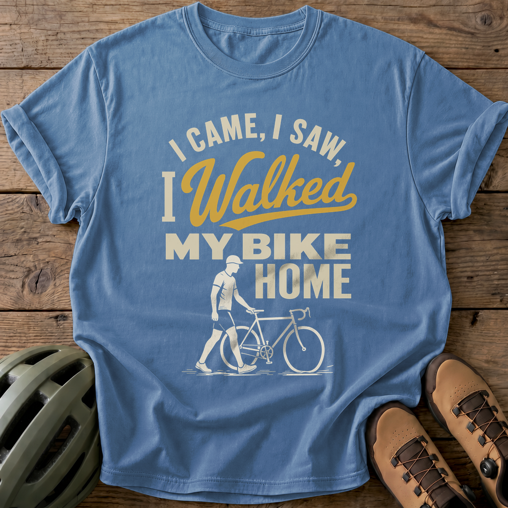 I Walked My Bike Home Tee — blue-jean