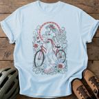 Flower Biker Tee — chambray