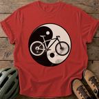 Yin Yang Bike Tee — red