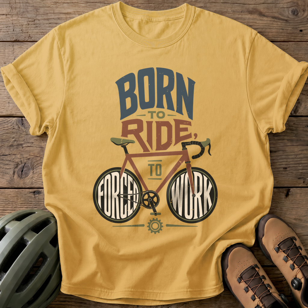 Born To Ride Tee — mustard